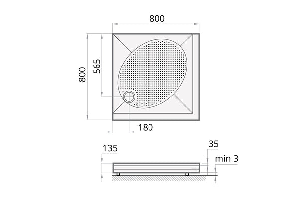 Art Dusjkar firkantet